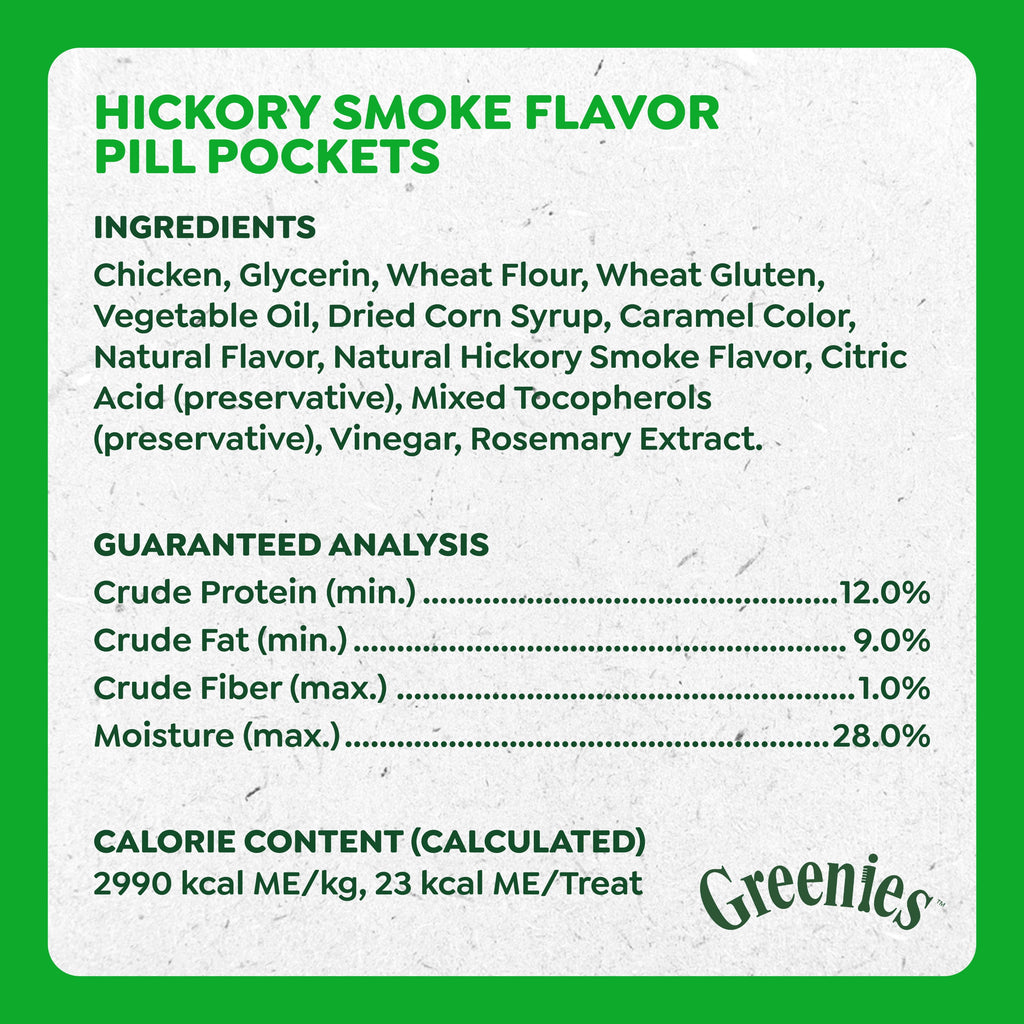 Pill Pockets for Dogs Hickory Smoke Large, Capsule Size Soft Dog Treats, 7.9 Oz (30 Pk)